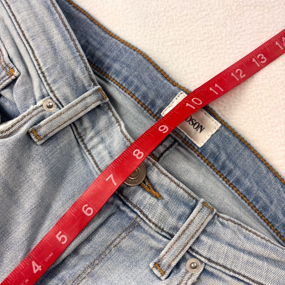 Hudson Harkin Light Wash Lowrise Ripped Cuffed Hem Skinny Ankle Jeans (27) - Picture 15 of 16